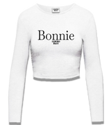 1 white Cropped Longsleeve black bonnie #color_white