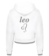 1 white Cropped Zip Hoodie grey leo #color_white