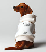 1 white Pet Hoodie black I AM ALLERGIC TO PEOPLE #color_white