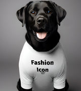 1 white Pet T-Shirt black Fashion Icon #color_white