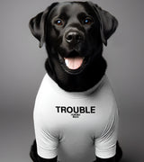 1 white Pet T-Shirt black TROUBLE #color_white