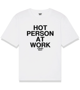 1 white T-Shirt black HOT PERSON AT WORK #color_white