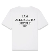 1 white T-Shirt black I AM ALLERGIC TO PEOPLE #color_white