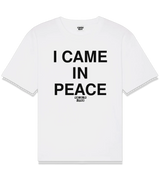 1 white T-Shirt black I CAME IN PEACE #color_white