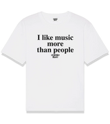 1 white T-Shirt black I like music more than people #color_white