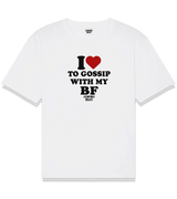1 white T-Shirt black I love TO GOSSIP WITH MY BF #color_white