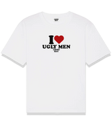 1 white T-Shirt black I love UGLY MEN #color_white