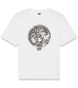 1 white T-Shirt black disco ball #color_white