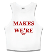 1 white Tank Crop Top red MAKES WE'RE #color_white
