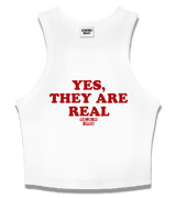 1 white Tank Crop Top red YES THEY ARE REAL #color_white
