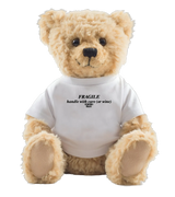 1 white Teddy T-Shirt black FRAGILE handle with care (or wine) #color_white