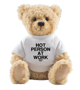 1 white Teddy T-Shirt black HOT PERSON AT WORK #color_white