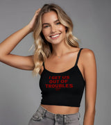 2 black Cami Crop Top red I GET US OUT OF TROUBLES #color_black