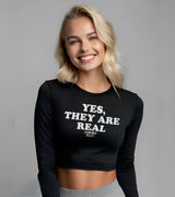 2 black Cropped Longsleeve white YES THEY ARE REAL #color_black