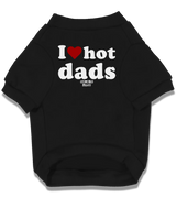 2 black Pet T-Shirt grey I love hot dads #color_black