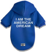 2 blue Pet Hoodie white I AM THE AMERICAN DREAM #color_blue