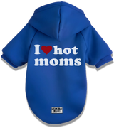 2 blue Pet Hoodie white I love hot moms #color_blue