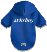 2 blue Pet Hoodie white starboy #color_blue