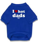 2 blue Pet T-Shirt white I love hot dads #color_blue