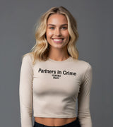 2 cream Cropped Longsleeve black Partners in Crime #color_cream