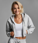2 grey cropped zip hoodie #color_grey