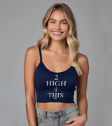 2 navy Cami Crop Top white 2 high 4 this #color_navy