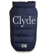 2 navy Pet Puffer Jacket white clyde #color_navy