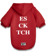 2 red Pet Hoodie white ES CK TCH #color_red