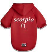 2 red Pet Hoodie white scorpio #color_red