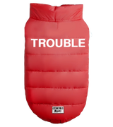 2 red Pet Puffer Jacket white TROUBLE #color_red