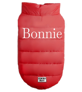 2 red Pet Puffer Jacket white bonnie #color_red