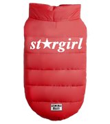 2 red Pet Puffer Jacket white stargirl #color_red