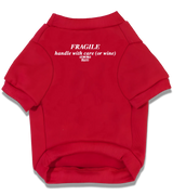 2 red Pet T-Shirt white FRAGILE handle with care (or wine) #color_red