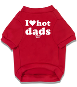 2 red Pet T-Shirt white I love hot dads #color_red