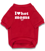 2 red Pet T-Shirt white I love hot moms #color_red