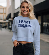 2 serene Cropped Sweatshirt navyblue I love hot moms #color_serene