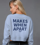 2 serene Cropped Sweatshirt navyblue MAKES WHEN APART #color_serene
