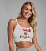 2 white Cami Crop Top red I CAME IN PEACE #color_white