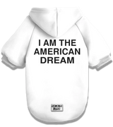 2 white Pet Hoodie black I AM THE AMERICAN DREAM #color_white
