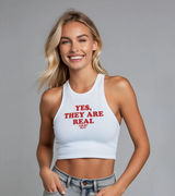 2 white Tank Crop Top red YES THEY ARE REAL #color_white
