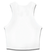3 white Tank Crop Top Back #color_white
