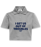 1 grey Polo Crop Top navyblue I GET US OUT OF TROUBLES #color_grey