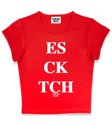 1 red Status Baby Tee white ES CK TCH #color_red