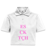 1 white Polo Crop Top pink ES CK TCH #color_white