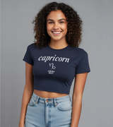 2 navy Status Baby Tee white capricorn #color_navy