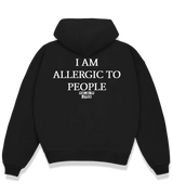 1 black Boxy Hoodie white I AM ALLERGIC TO PEOPLE #color_black