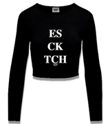 1 black Cropped Longsleeve white ES CK TCH #color_black