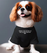 1 black Pet T-Shirt white firmly believer of the olive theory #color_black