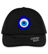1 black Trucker Hat blue amulet #color_black