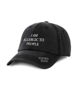1 black Vintage Cap white I AM ALLERGIC TO PEOPLE #color_black